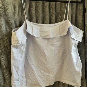 Saks Fifth Avenue White Camisole with Boxy Sailor Collar
